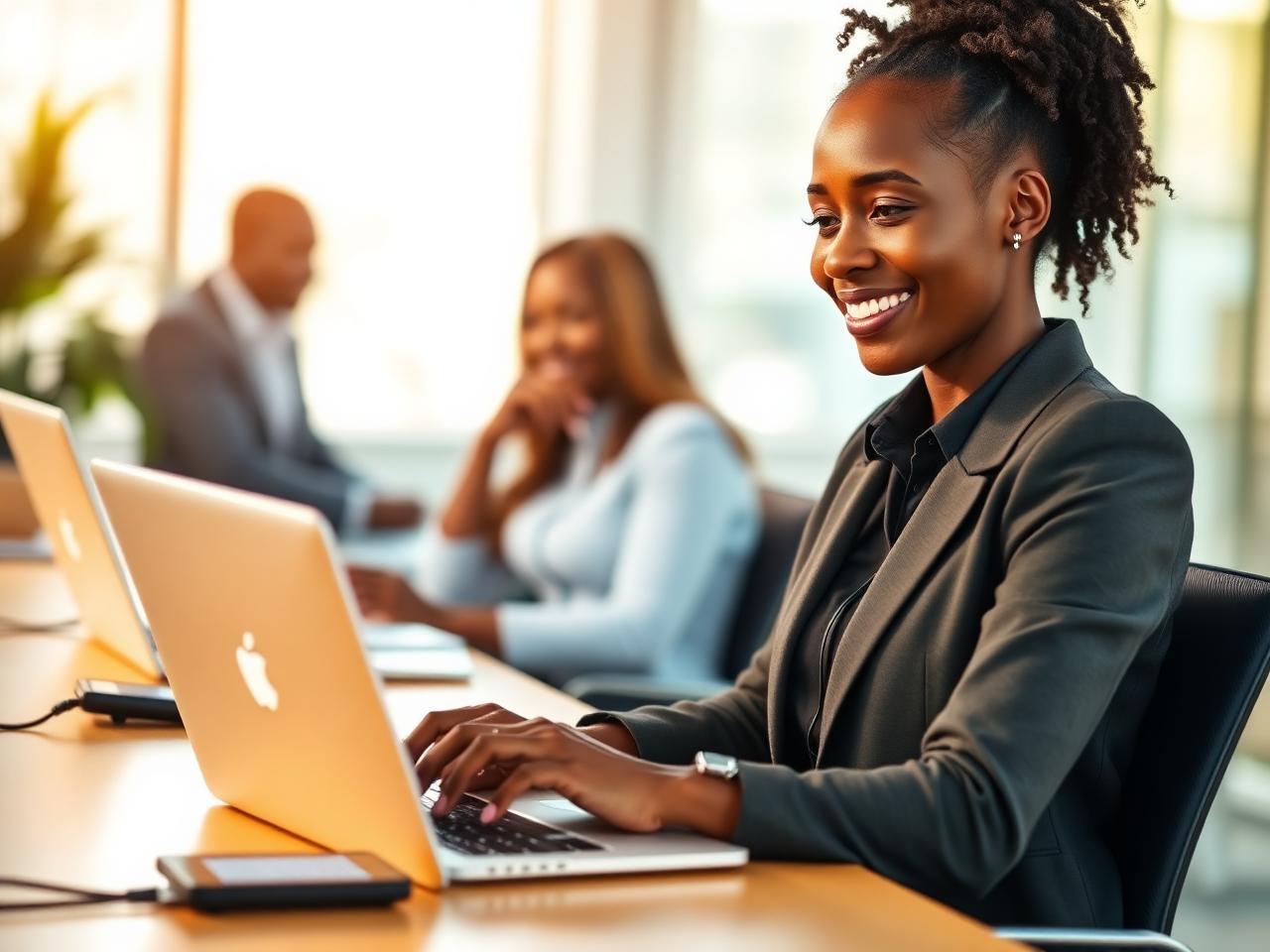 African professional using Swafie Bulk SMS