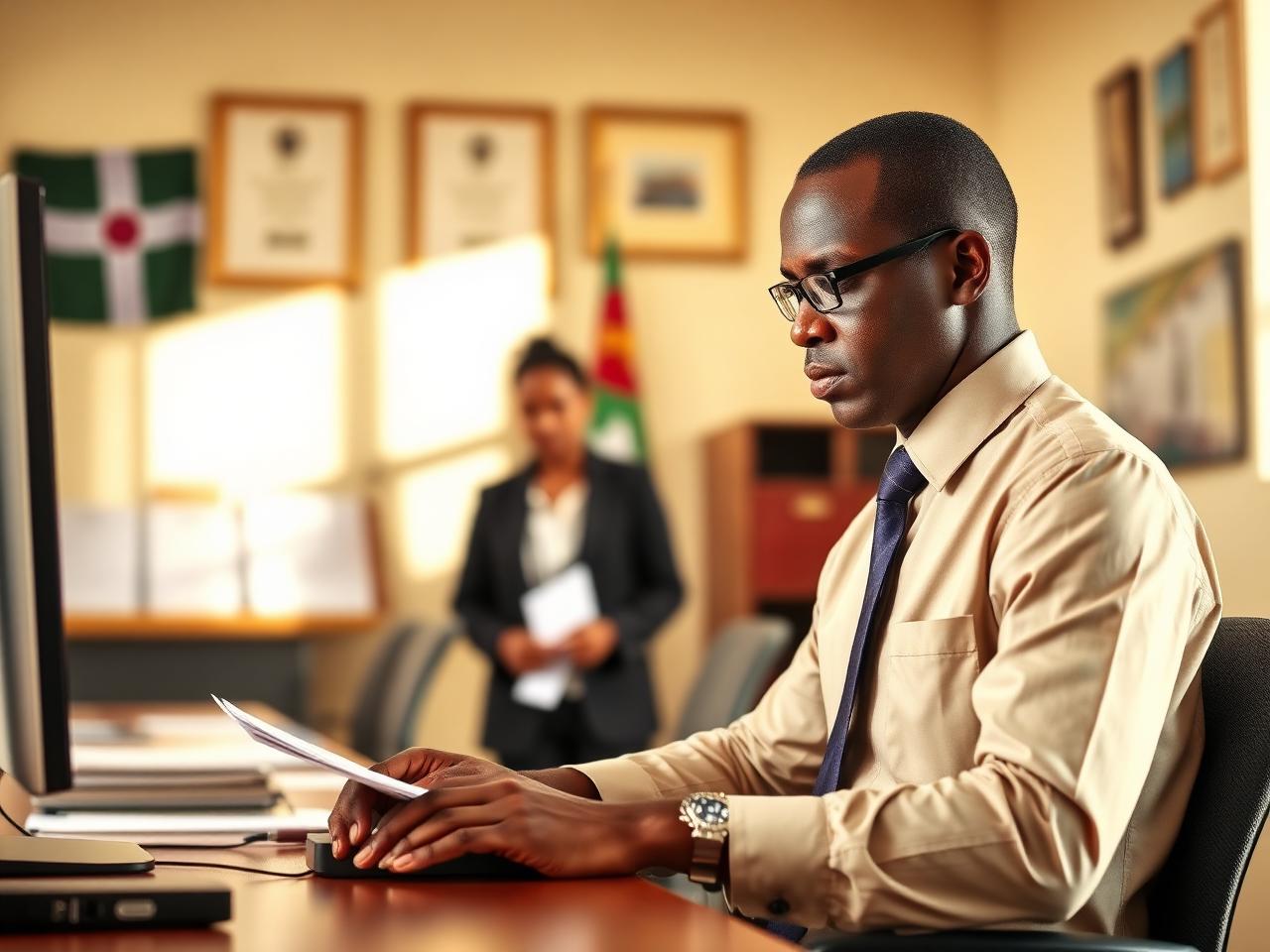 African professional using Swafie School Management